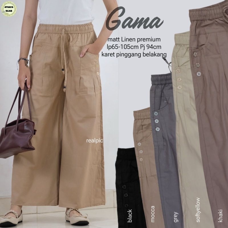 Gama Kulot Jumbo Katun Twill Pant XXL (Athaya)