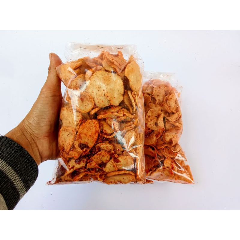 

basreng pedas gurih ber aroma daun jeruk berat 250gr