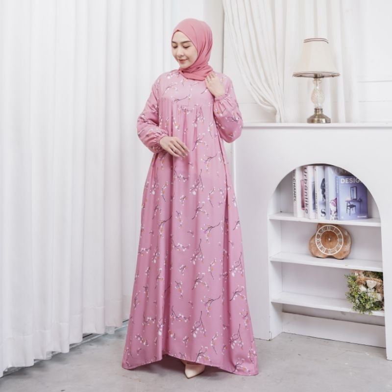 Dress muslim ld 120,130,140 cm ZIYA MIDI dress jumbo //shania midi jumbo