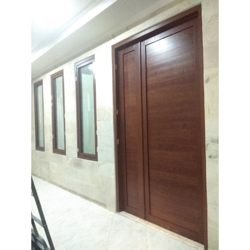 pintu aluminium serat kayu