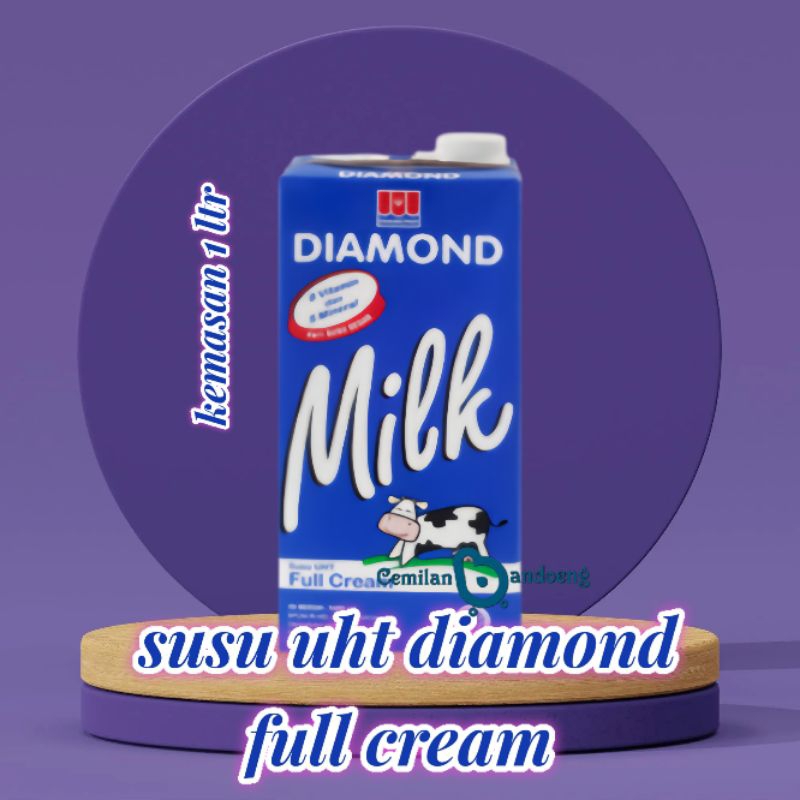 

susu uht fullcream diamond kemasan 1 ltr ( beli 2 free junggle jelly 1 pcs )