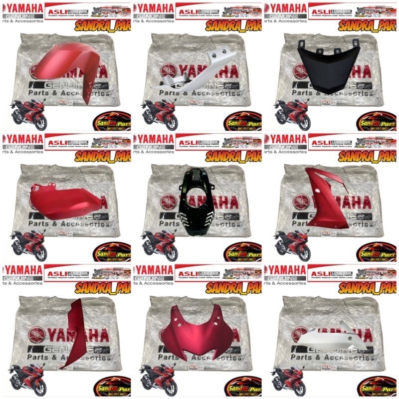 COVER FULL BODY HALUS NEW R15 2017 VVA V3 MERAH DOFF ORIGINAL YAMAHA BK6