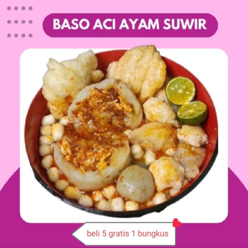

(BELI 5 PCS GRATIS 1 PCS ) 1 PCS BASO ACI ISI AYAM SUWIR PEDAS