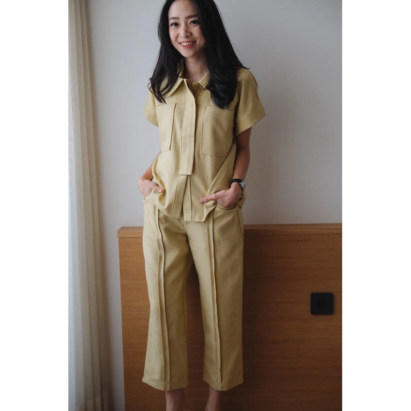 Preloved LISBON Top in Lime Punch MAVEN