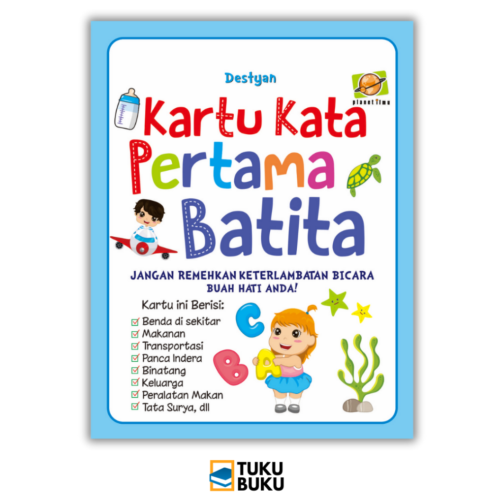 Buku Anak - Buku Edukasi Anak - Buku Kartu Kata Pertama Batita - Destyan - Planet Ilmu