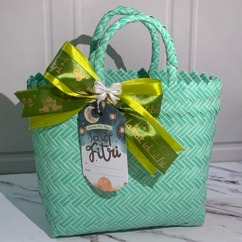 

tas hampers pita idul fitri free hangtag hampers lebaran untuk 2 toples jar gable box hiasan ornamen lebaran