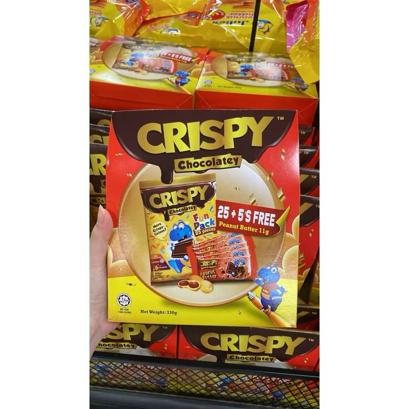 

crispy chocolatey 25 pcs + 5 pcs free 330g