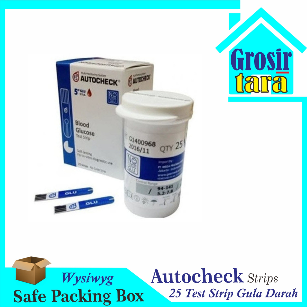 Strip Stik Gula Darah AUTOCHECK Strip Auto Check Blood Glucose