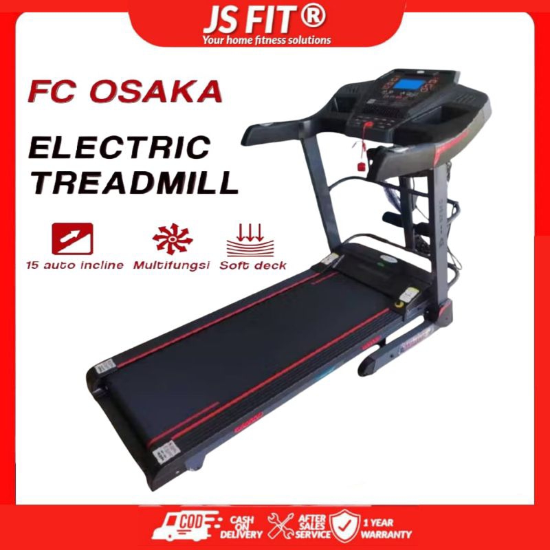 Treadmil elektrik otomatis Inclane Fc-Osaka Am (Original) Alat Fitnes Lari Thereadmil