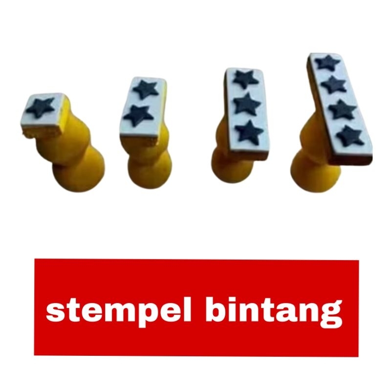 

( 1 pak isi 4 ) paket 4 stempel bintang / senyum