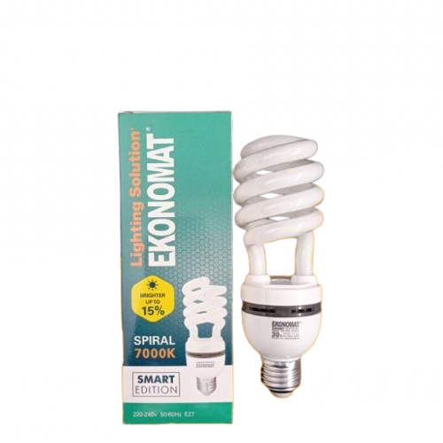 Lampu spiral Ekonomat & Ekonolux Spiral 25W~30W Cahaya Putih