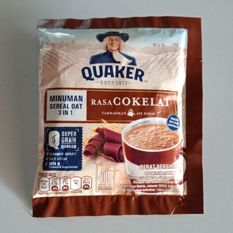 

QUAKER SEREAL COKLAT SACHET 28g