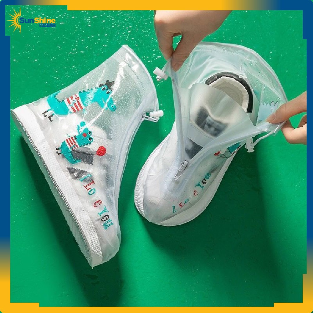 Pelindung Sepatu Anti Air Anak Rain Cover Anti Bocor / Sarung Sepatu Boot Anak Motif Karakter Unisex