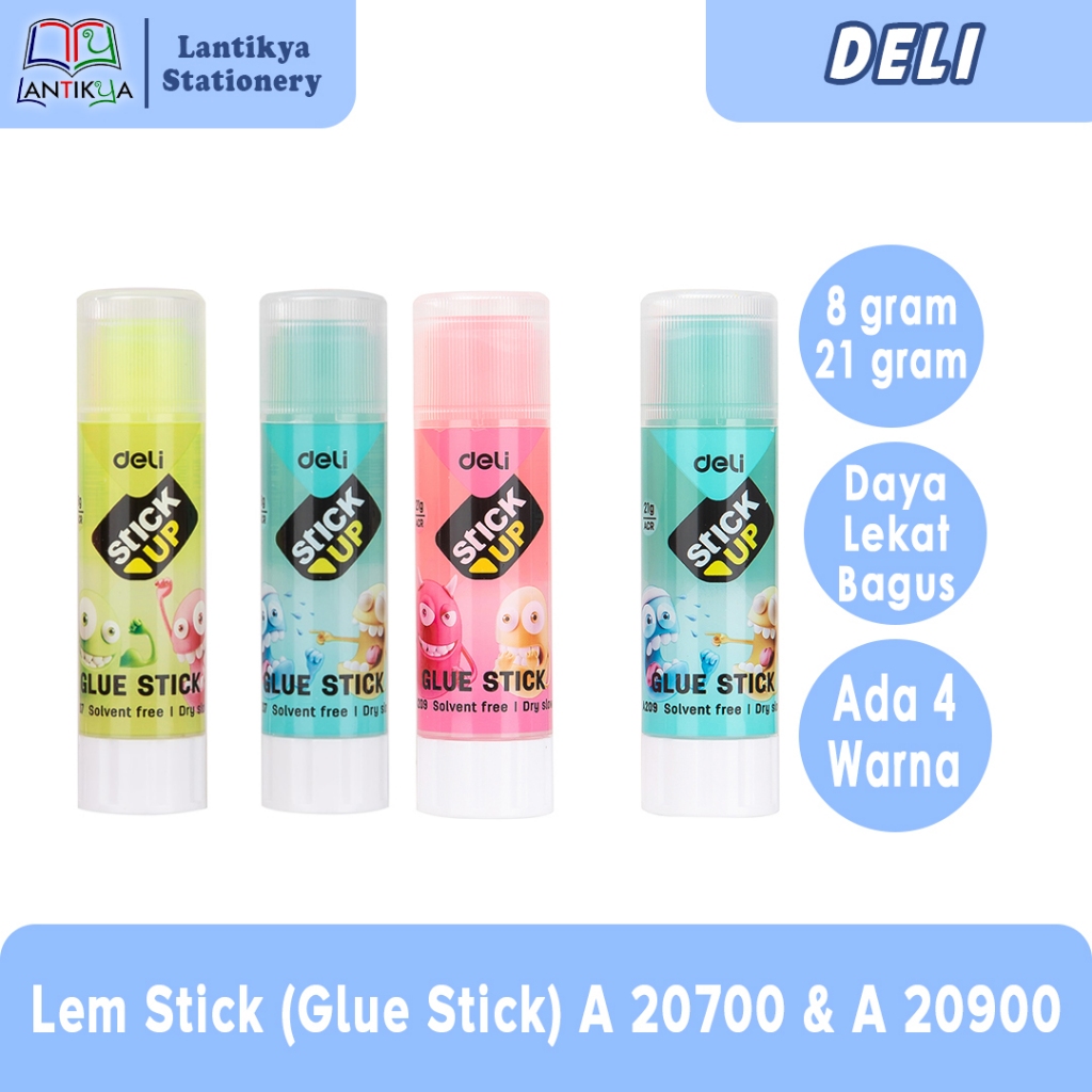 

Deli Lem Stick (Glue Stick) ACR Sticky UP A 20700 & A 20900