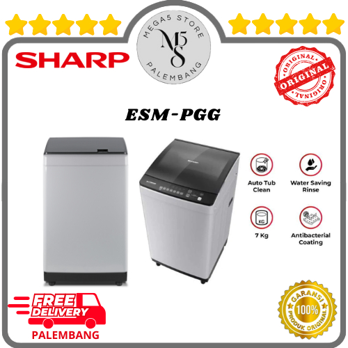 Mesin Cuci Sharp 1 Tabung ESM7000PGG / ESM8000PGG Mesin Cuci Satu Tabung 7 KG / 8KG Sharp