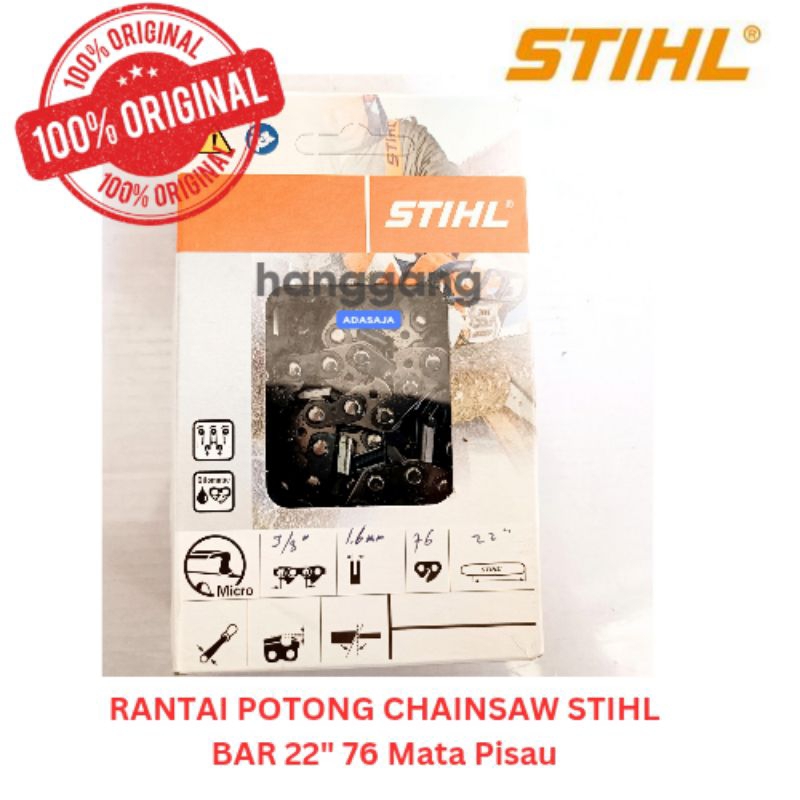 Rantai Potong Senso Bar 22 inchi 76 Gigi Stihl Ori