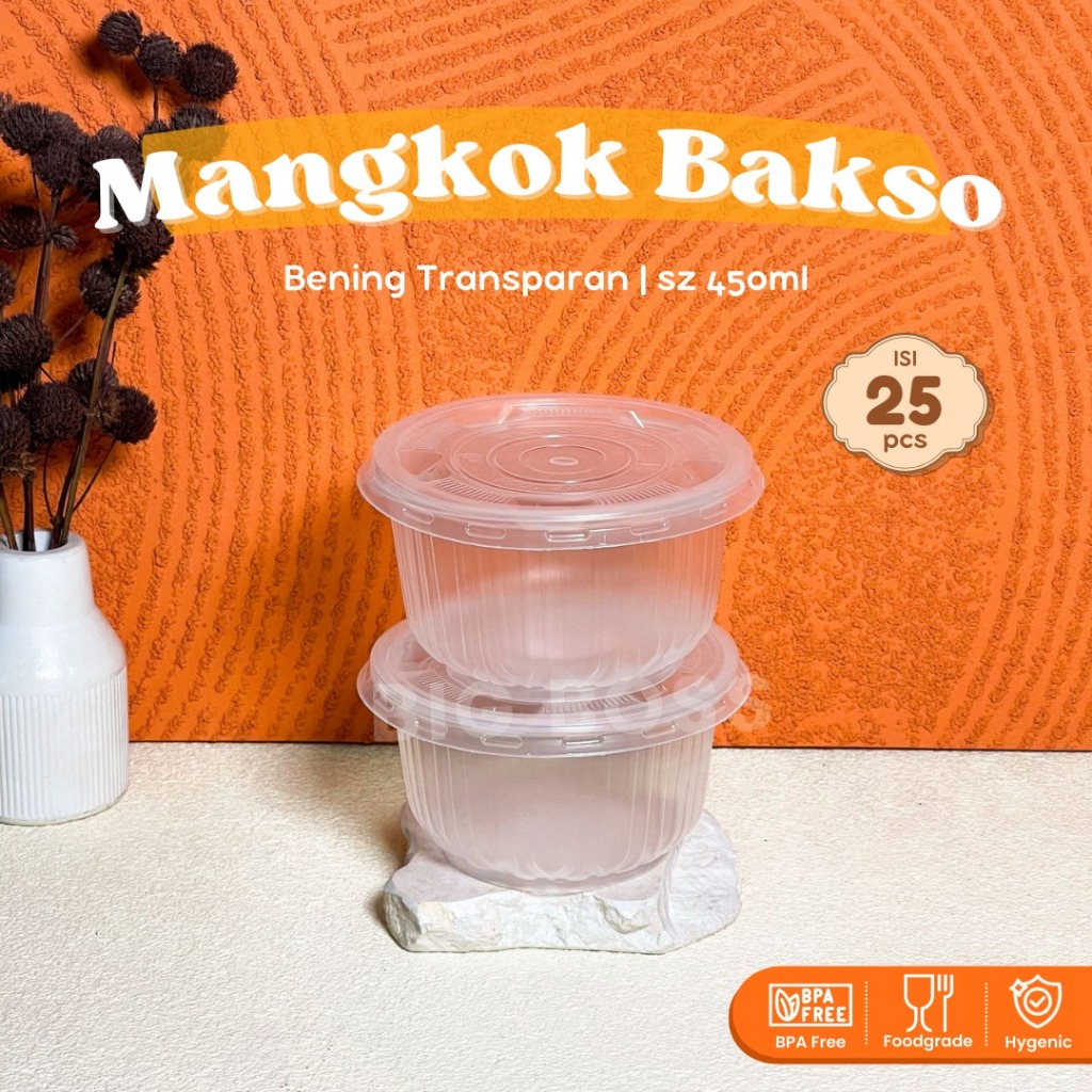 Mangkok Bakso Plastik 650ml Food Grade Tahan Panas / Mangkok Mika Bakso Plastik / Mangkok Plastik Es