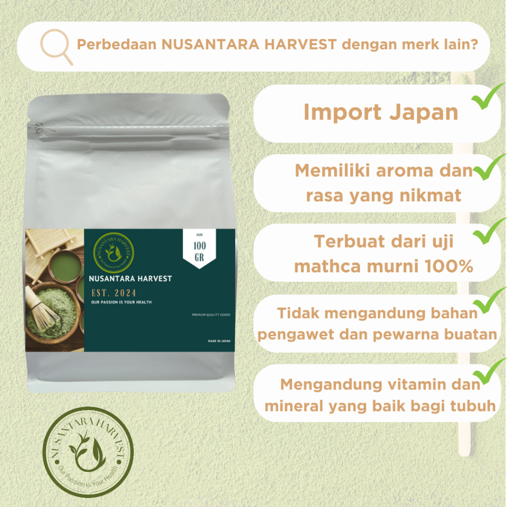 

SDF 100% Pure Uji Matcha Japan - Bubuk Matcha Premium Grade 100g
