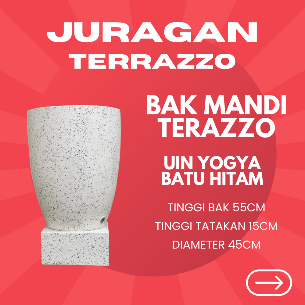 JURAGAN_TERAZZO | GENTONG AIR MINIMALIS | BAK MANDI KERAMIK | BAK MANDI TERASO TIPE UIN YOGYA GRANIT