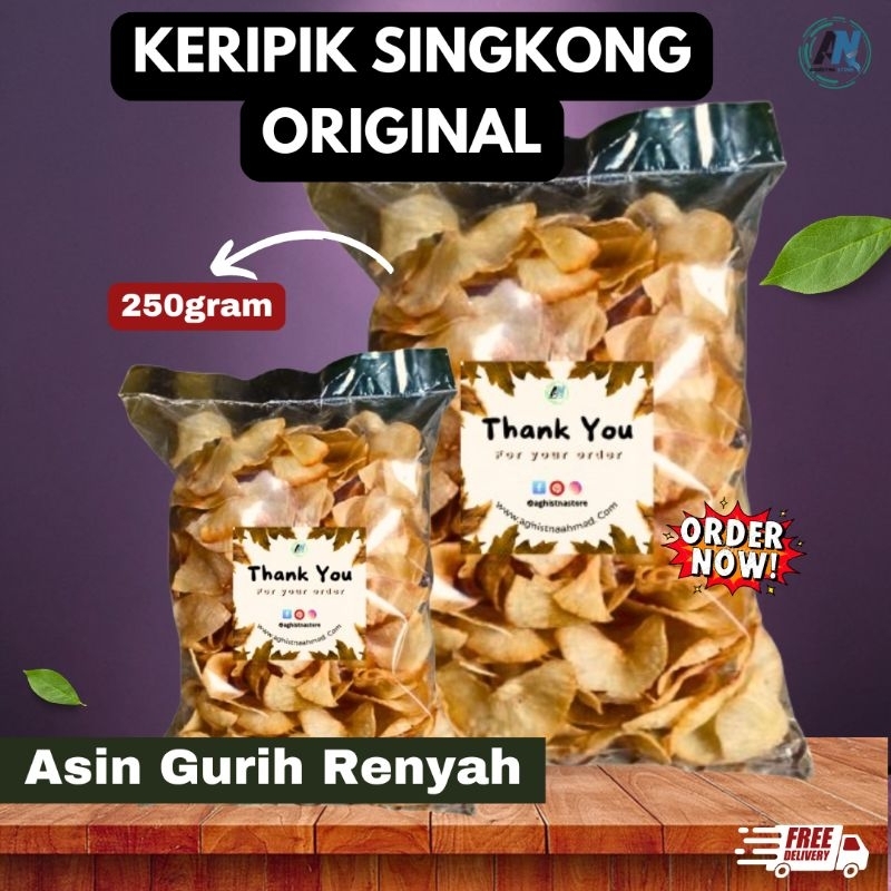 

Keripik Singkong Original 250gram Asin Gurih Renyah (Bisa COD)