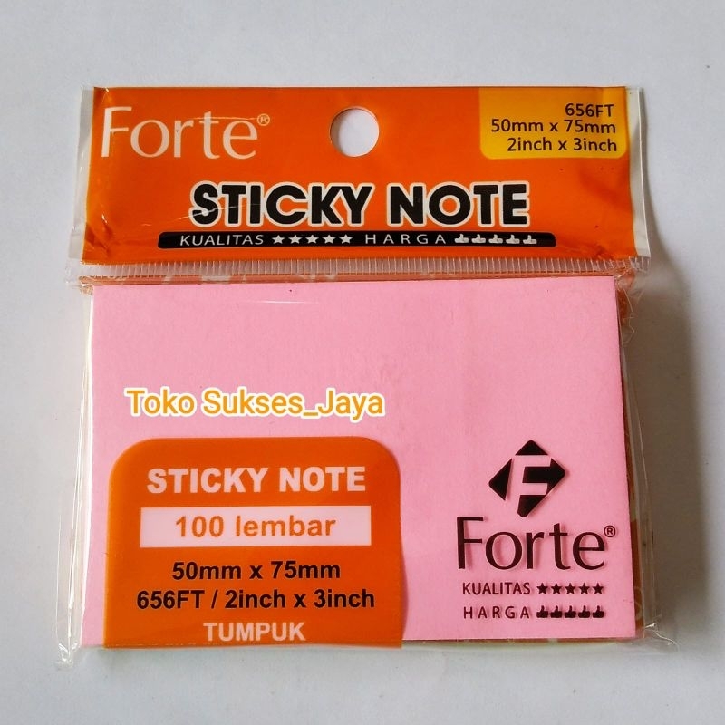 

( COD ) Sticky Note 656FT/ 2inch X 3inch | 50mm X 75mm | 100 Lembar FORTE