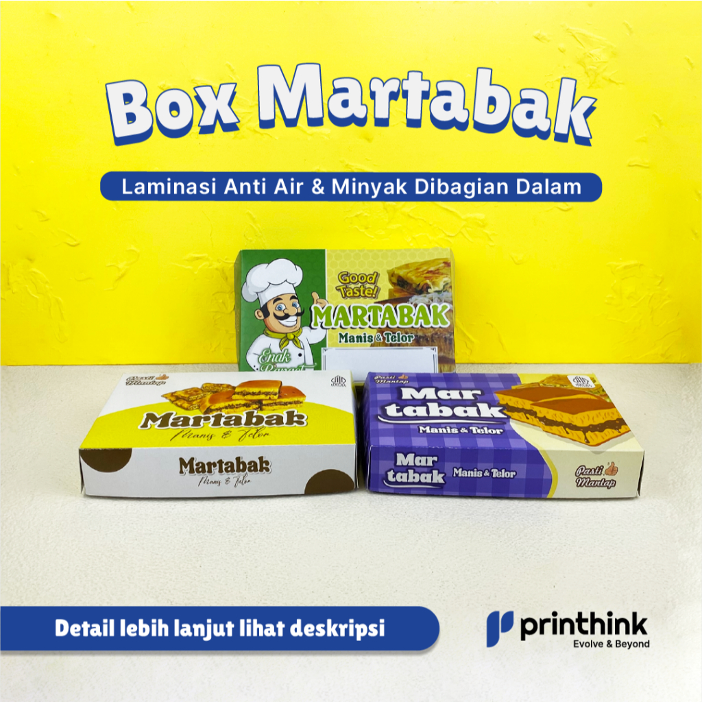 

Martabak Box / Packaging Box Laminasi Food Grade - Duplex