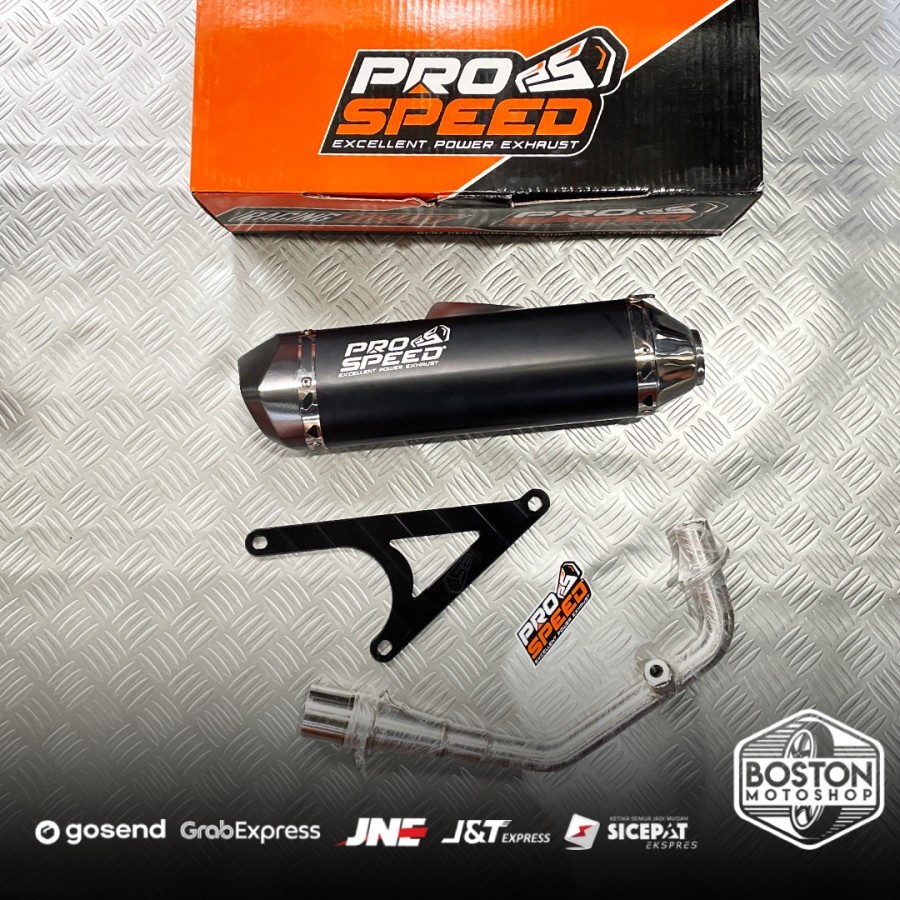 ProSpeed - Knalpot Black CNC Series 3V & iGET Vespa Sprint Primavera S LX LXV