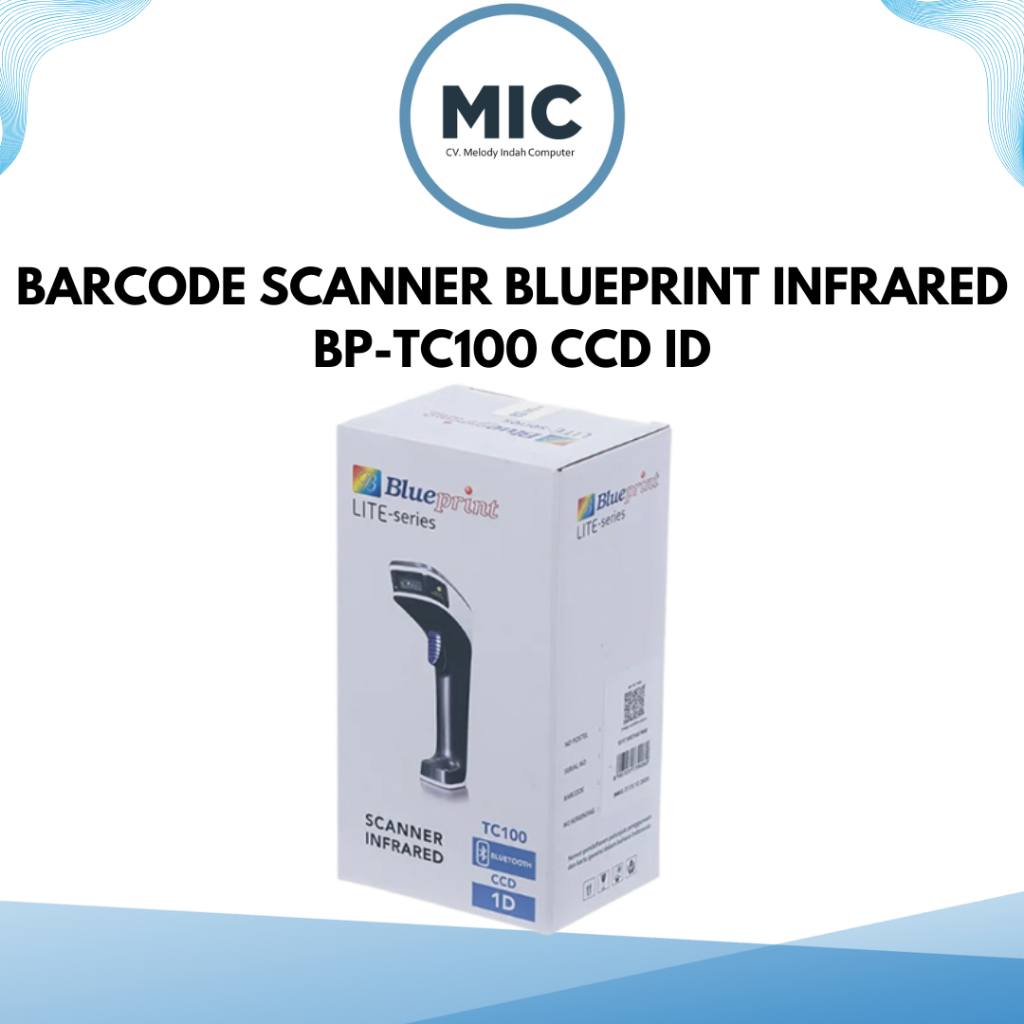 Barcode Scanner Blueprint Infrared BP-TC100 CCD ID