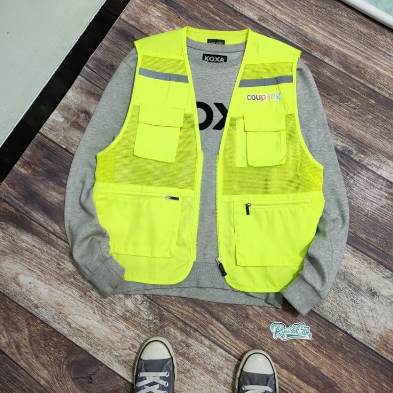 VS7 vest rompi tactical fishing lonjohn size XL polyester jaring multi pocket cowok pria wanita cewe