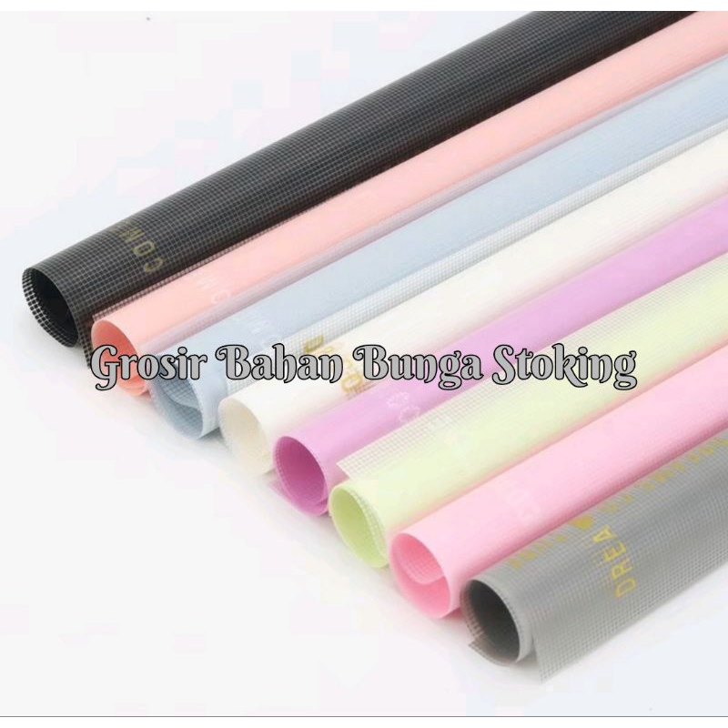 

Kertas Cellophane Grizzzled Paper Waterproof Kertas Buket Motif Flower Wrapping Free Packing Kertas Buket Bunga Ecer