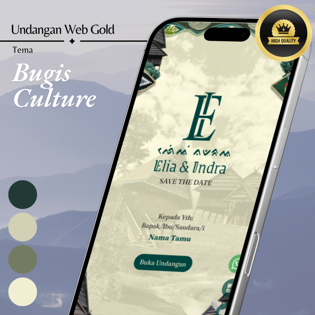 Bugis Culture - Undangan Digital Website Gold