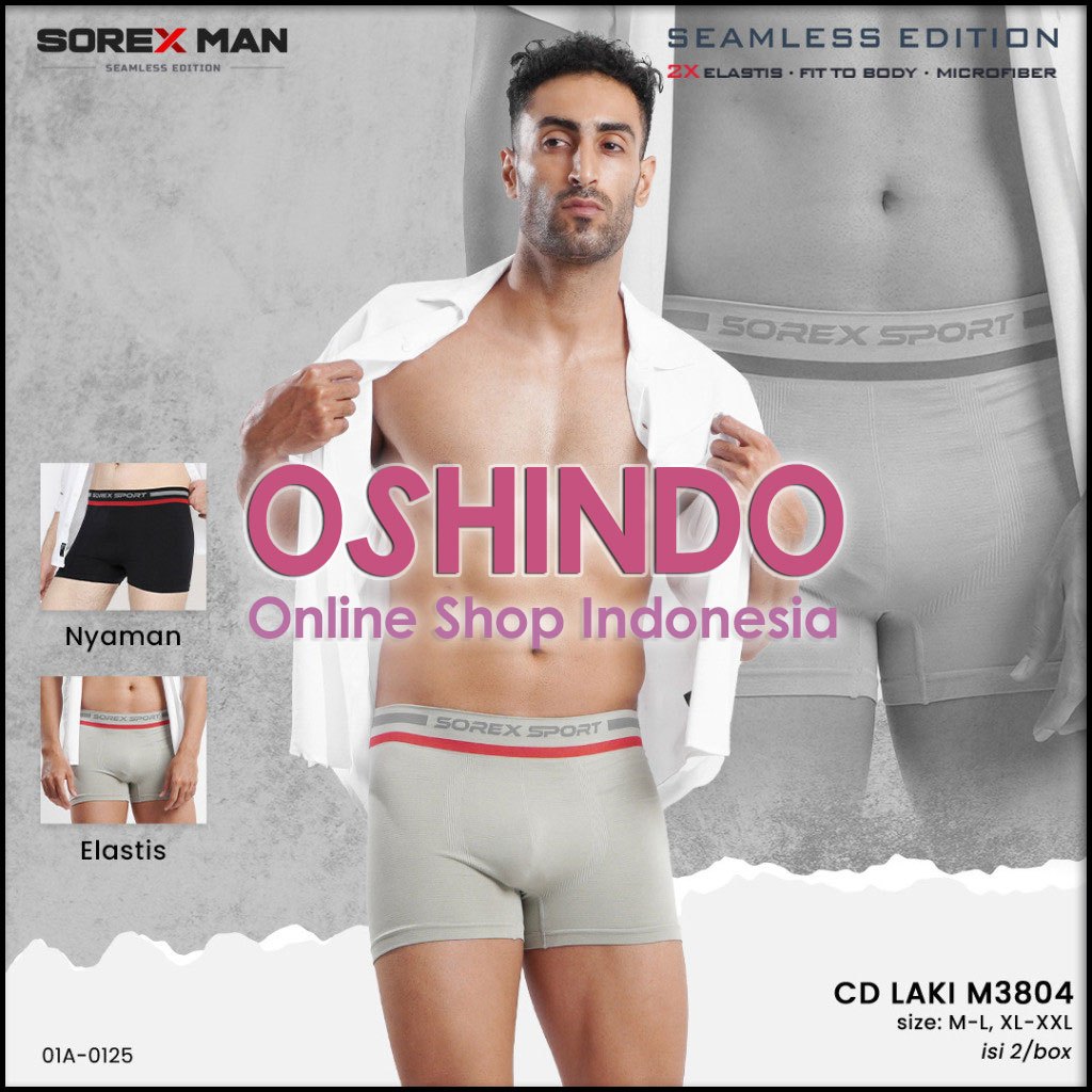 Sorex 3804 CD Celana Dalam Boxer Pria Sorex Sport Ukuran M L dan XL XXL