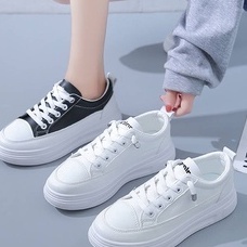 Sepatu Sneakers YOUNGJI Wanita Casual Putih Pink Stylish Aesthetic Kekinian Nyaman Jalan BG-911