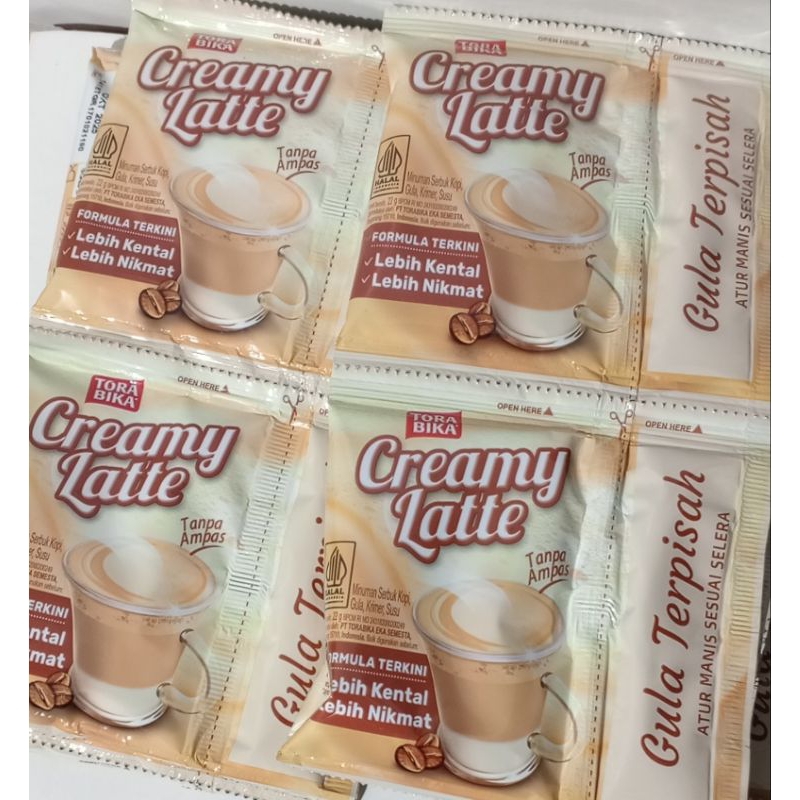

Torabika cream latte 1 renceng 10 sachet 25gram