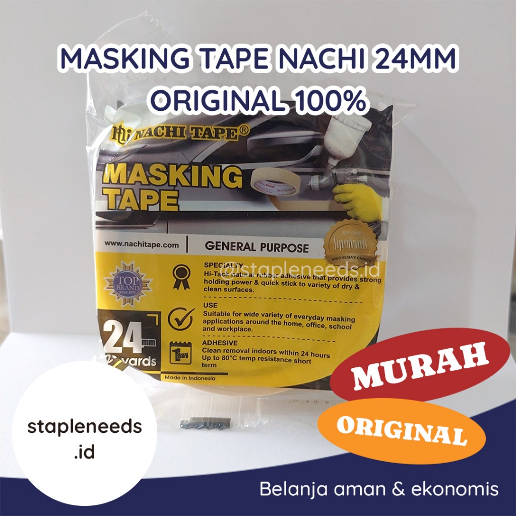

MASKING TAPE NACHI 24MM 20 YARD LAKBAN KERTAS