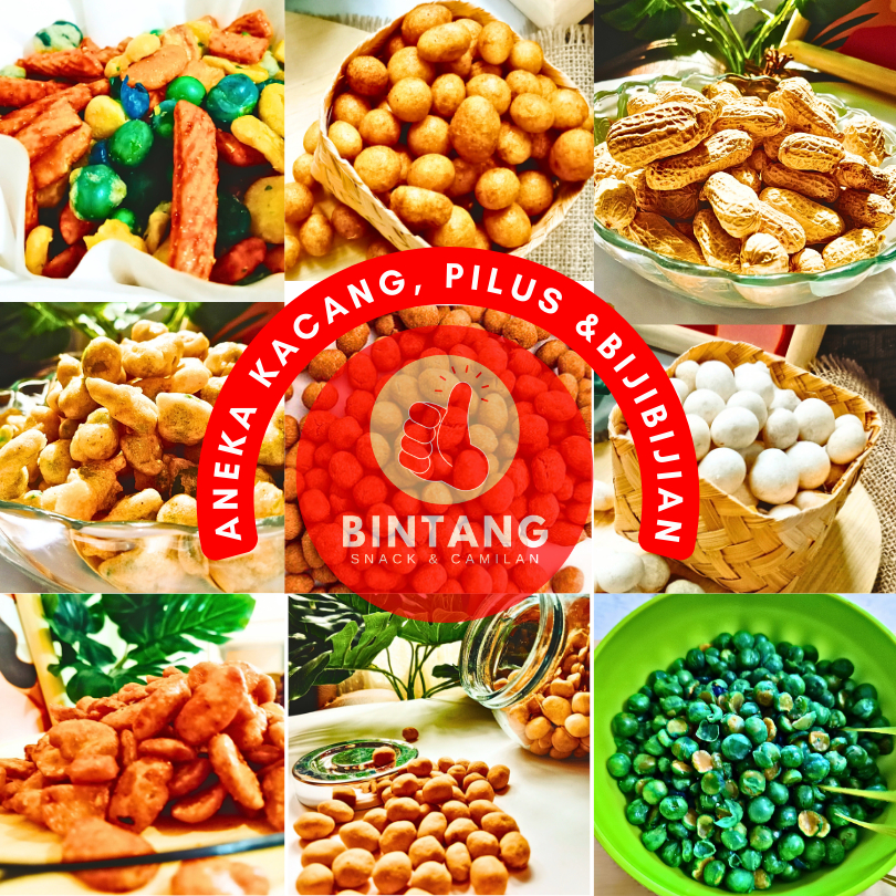 

Aneka Kacang & Pilus 500 gr | Kacang Telur, Kacang Bawang, Kacang Medan, Pilus Kucai, Koro