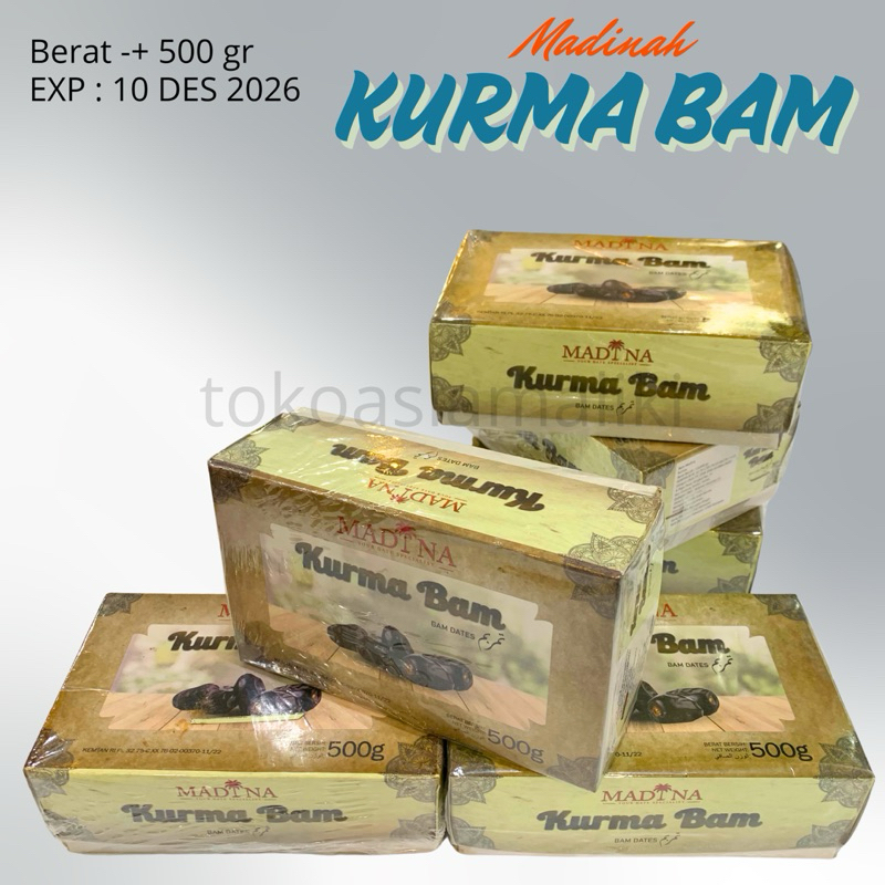 

Kurma Bam Madinah Berat Kurang Lebih 500 gr EXP : 10 DES 2026