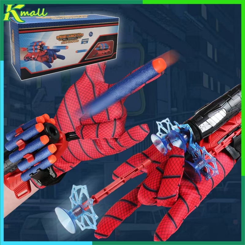Spider Man Tembakan Mainan Anak Superhero Spiderman Sarung Tangan Pistol Toy Laki-laki
