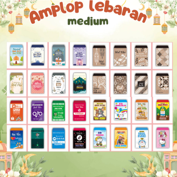 

Amplop Lebaran Premium Ukuran Medium - isi 10