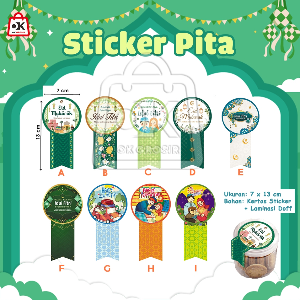 

Sticker Label Idul Fitri / Label Toples Kue Lebaran (isi 10 Pcs)