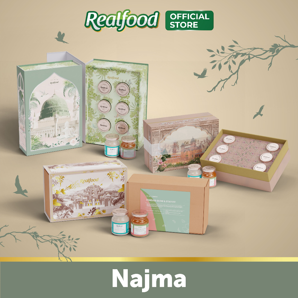 

RealGift Hampers Ramadhan Najma l Stay Fit 3 Jar | Forever Glow 3 Jar | Hampers Ramadhan | Hampers Lebaran