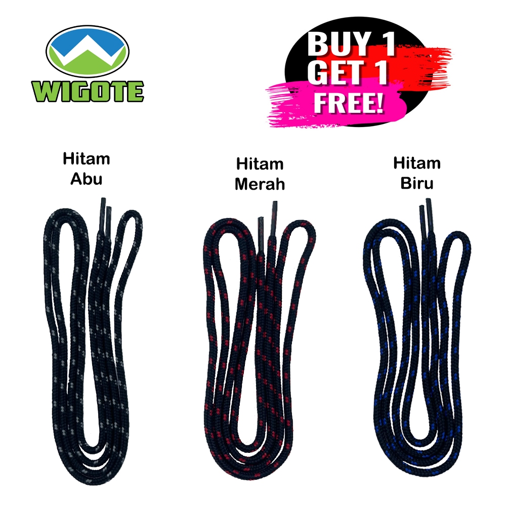 Tali Sepatu Gunung Wigote Outdoor Trekking Camping Hiking Adventure Traveling 2 Pcs - Sepasang