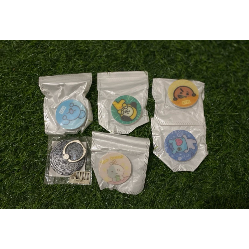 KPOP Popsocket BTS BT21 Akrilik/ Phone Holder/ Stand HP/ Phone Grip TATA Pop socket