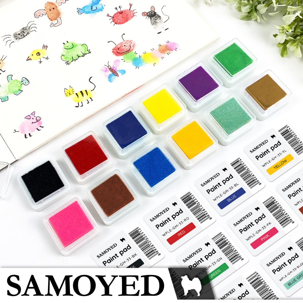 

SAMOYED WPLE-GM Cat Lukis Anak / Jari / Tangan / Busa Cap / Stempel Kecil / Mini Finger / Hand / Stamp Painting / Washable Paint Pad