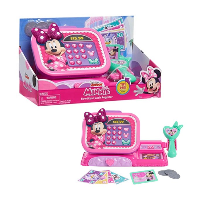 Just Play Disney Junior Minnie Mouse Bowtique Cash Register with Sounds Playset