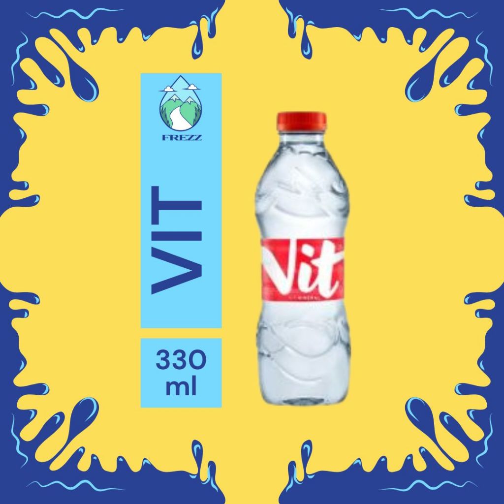 

(INSTANT) VIT 330 ml SATUAN - READY VIT 1500 ML, 550 ML, VIT GELAS / CUP AQUA, LEMIN, Air Minum Kemasan Botol Minuman Kardus