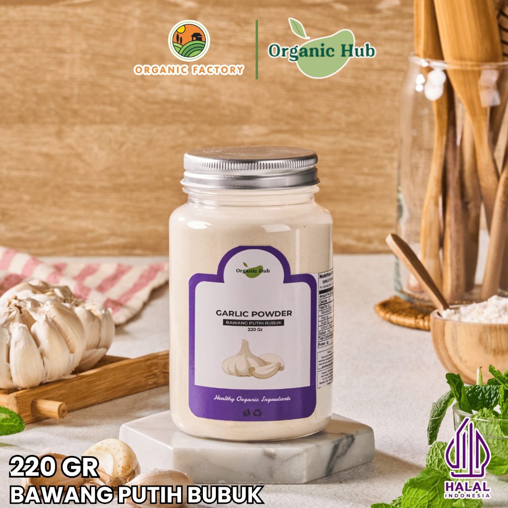 

Organic Hub Garlic Powder Rempah Bubuk Bawang Putih Premium Quality Original Tanpa Pengawet 220 gr