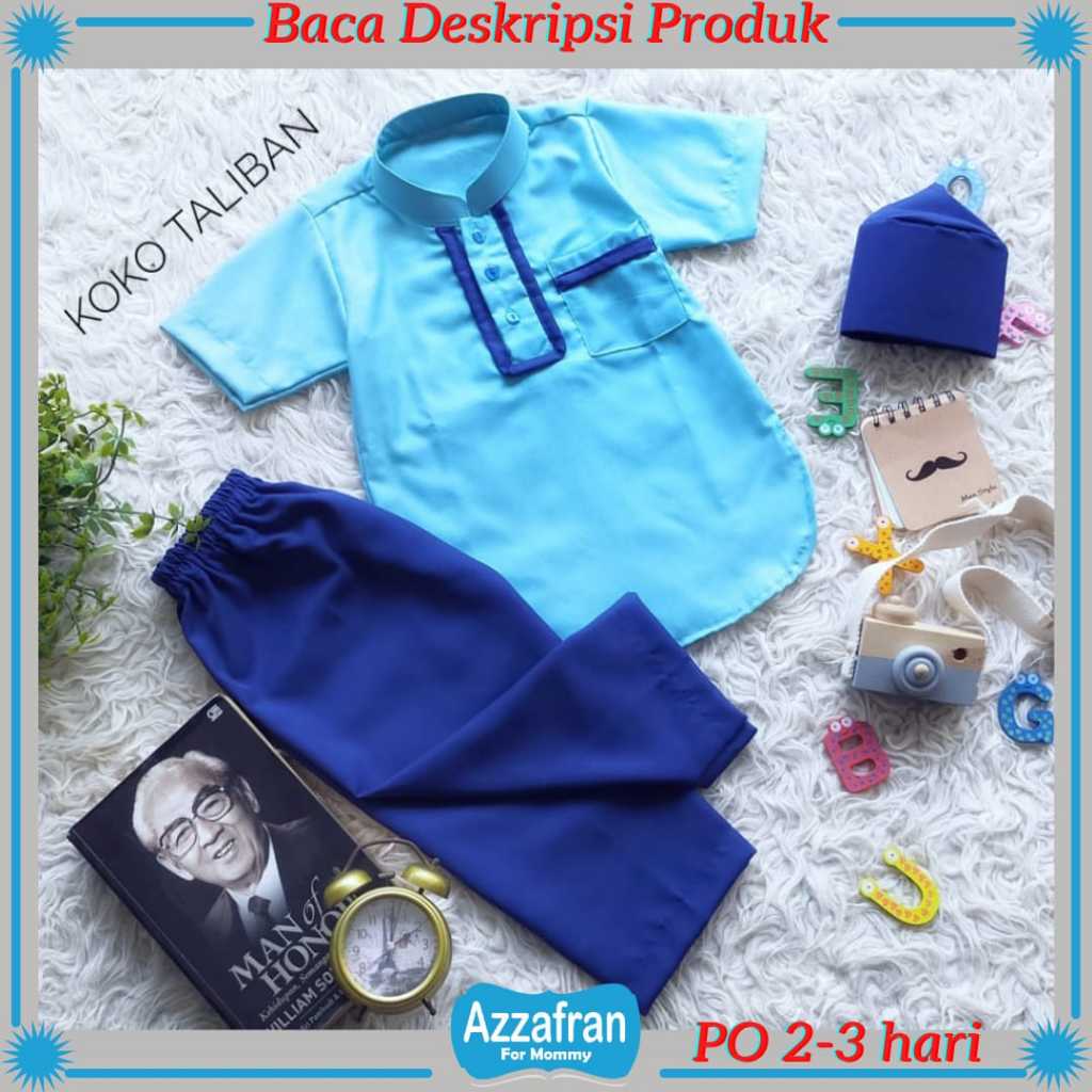 Gamis Shuby & Koko Taliban | Baju Katun Couple Anak Perempuan Seragam Sekolah Paud TK Muslim Diniah