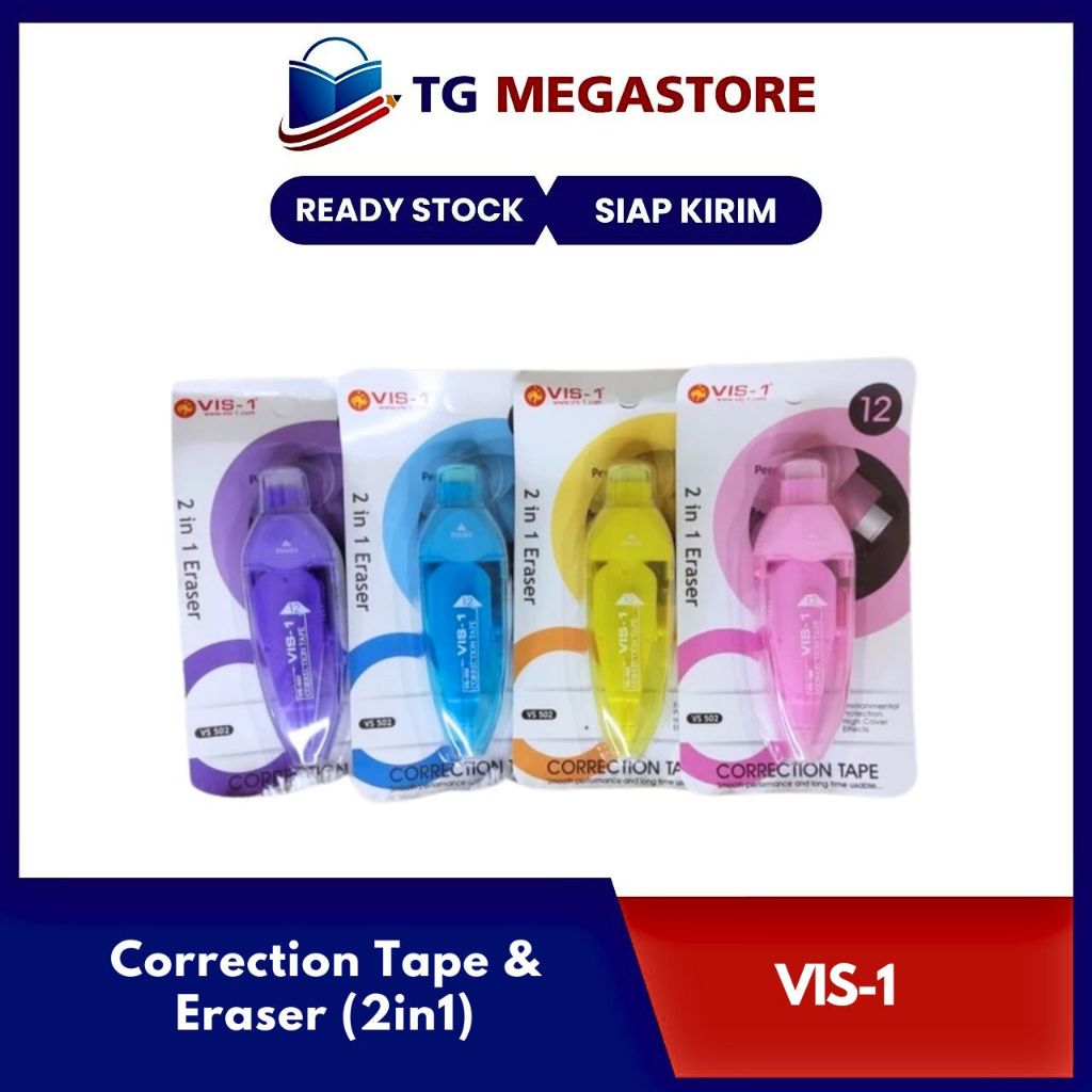 

Correction Tape & Eraser VIS-1 (2in1) - VS-502