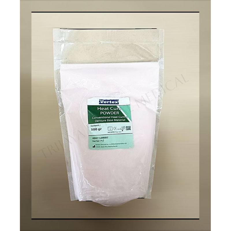 Trijaya Dental Medical Powder Akrilik Vertex HEAT CURE/ Acrylic powder Vertex HC/ Akrilik gigi palsu